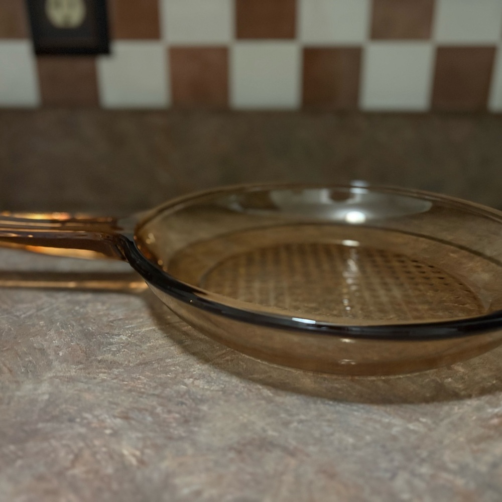 Elegant Amber Glass Skillet
